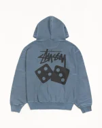 ステューシー ピグメントダイ ネイビー ダイス パーカー-1