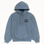 ステューシー ピグメントダイ ネイビー ダイス パーカー