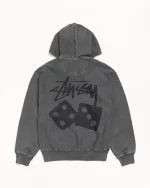 ステューシー ピグメントダイ ブラック ダイス パーカー-1