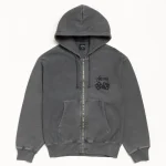 ステューシー ピグメントダイ ブラック ダイス パーカー