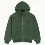 ステューシー ピグメントダイドウェア パイン ジップ パーカー