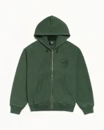 ステューシー ピグメントダイドウェア パイン ジップ パーカー