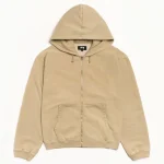 ステューシー フェード グラフィック ベージュ ジップ パーカー