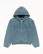 ステューシー フェードグラフィック ウォッシュドネイビー ジップパーカー