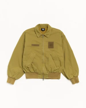 ステューシー フライトボンバー ゴールデンオリーブ ジャケット