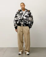 ステューシー フライトボンバー スノーカモジャケット-7