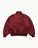 ステューシー フライトボンバー バーガンディ ジャケット-4