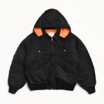 ステューシー フライトボンバー ブラックジャケット