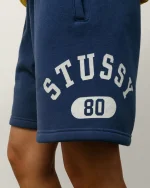 ステューシー フリース ネイビー ショートパンツ-6