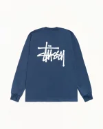 ステューシー ベーシック LS ネイビー Tシャツ