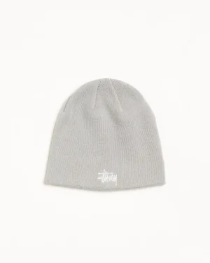 ステューシー ベーシック スカルキャップ グレー ビーニー