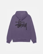 ステューシー ベーシック ステューシー ピッグダイ グレープ ジップ パーカー-1