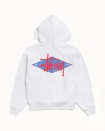 ステューシー ベーシック ダイヤモンド アッシュ ヘザー ジップ パーカー -1