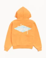 ステューシー ベーシック ダイヤモンド ジップ タンジェリン パーカー-1