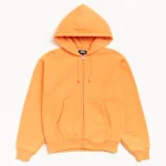 ステューシー ベーシック ダイヤモンド ジップ タンジェリン パーカー