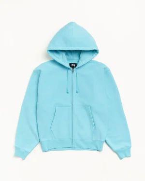 ステューシー ベーシック ダイヤモンド ジップ ティール パーカー