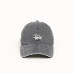 ステューシー ベーシック チャコール キャップ