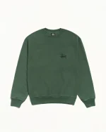 ステューシー ベーシック ピグメントダイ パイン クルー