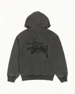 ステューシー ベーシック ピグメントダイ フーディー ブラック-1