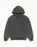 ステューシー ベーシック ピグメントダイ フーディー ブラック