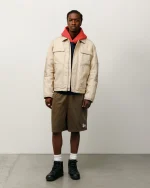 ステューシー ベーシックメッシュ オリーブ ショートパンツ-2