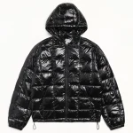 ステューシー ミッドウェイト フード付き パファー ブラック ジャケット