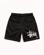 ステューシー メッシュ ビッグ ベーシック ブラック ショートパンツ