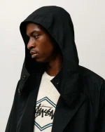 ステューシー ライトウェイト サーフマン トレンチ ブラック ジャケット-7