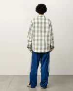 ステューシー ラウ チェックシャツ オフホワイト ジャケット-6