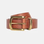 ステューシー リザードテクスチャー アンダーレイ コニャック ベルト