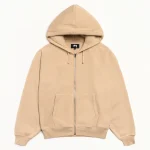 ステューシー リラックス カーキ ジップ パーカー