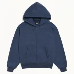 ステューシー リラックス ネイビー ジップ パーカー