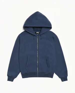 ステューシー リラックス ネイビー ジップ パーカー