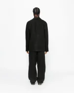 ステューシー リラックステクスチャードウール ブラックトラウザー-4