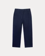 ステューシー リラックステクスチャードリネン ネイビートラウザー-1