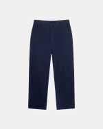 ステューシー リラックステクスチャードリネン ネイビートラウザー