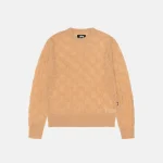 ステューシー ルーズニット クロスケーブル サンドセーター