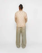 ステューシー ルーズニット クロスケーブル サンドセーター-3