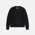 ステューシー ルーズニット クロスケーブル ブラック セーター