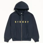 ステューシー レンズ ネイビー ジップ フード