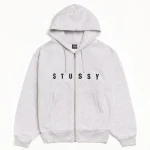 ステューシー レンズアッシュ ヘザー ジップフード