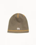 ステューシー ワッフル オリーブドラブ スカルキャップ