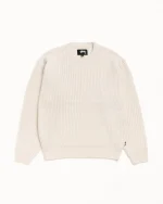 ステューシー ワッフルニット カシミア ナチュラル クルー