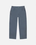 ステューシー ワークギア ツイル ウォッシュド ネイビー トラウザー