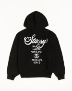 ステューシー ワールドツアー ブラック ジップ フード-1