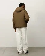 ステューシー 断熱フード付きオリーブジャケット-4