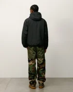 ステューシー 断熱フード付きブラックジャケット-4