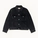 ステューシー 裏地付きデニム トラッカー ヴィンテージ ブラック ジャケット