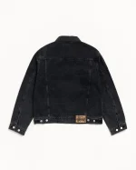 ステューシー 裏地付きデニム トラッカー ヴィンテージ ブラック ジャケット-2