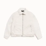 ステューシーのパイル裏地付きジップボーンジャケット